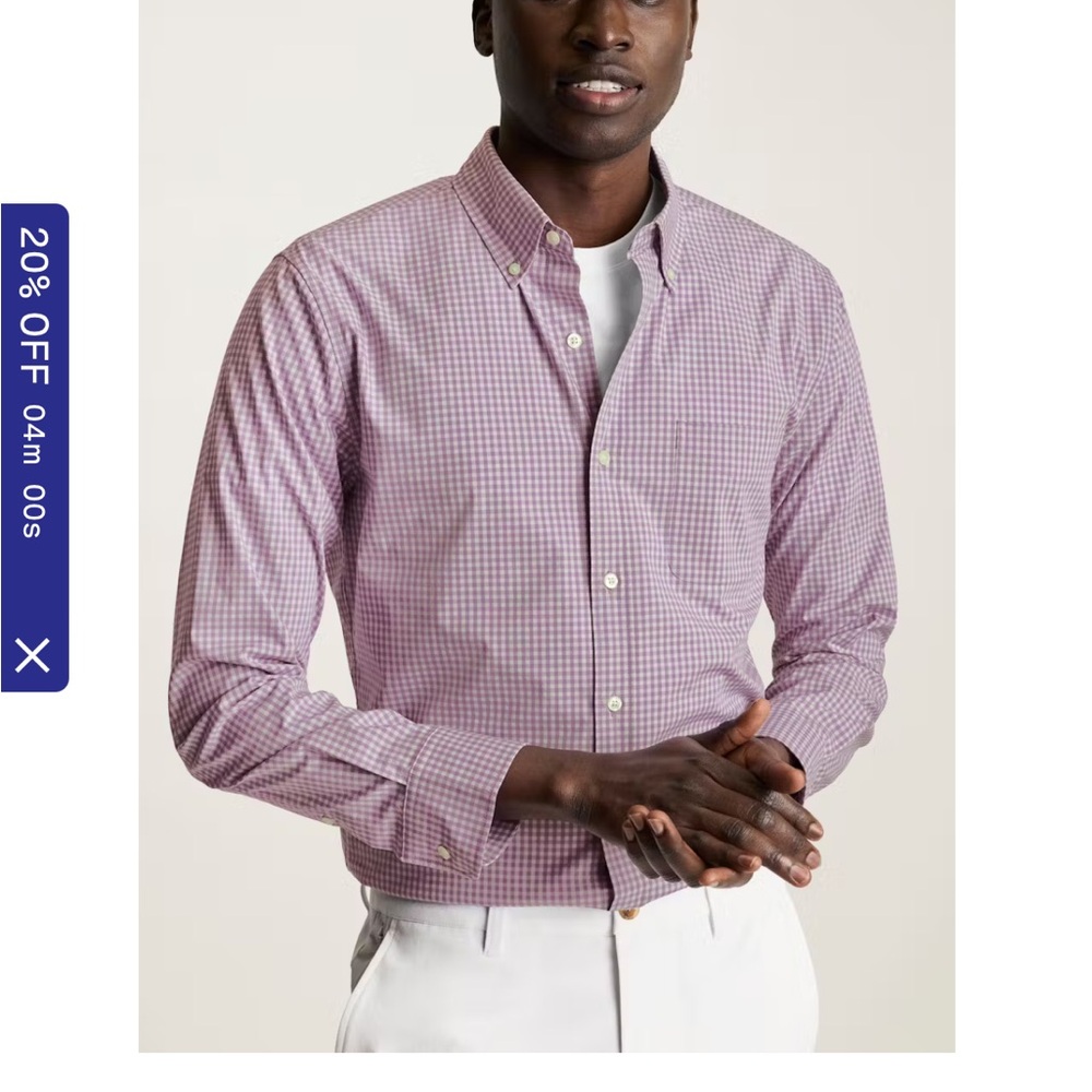Bonobos Lavender Gingham Men's Shirt